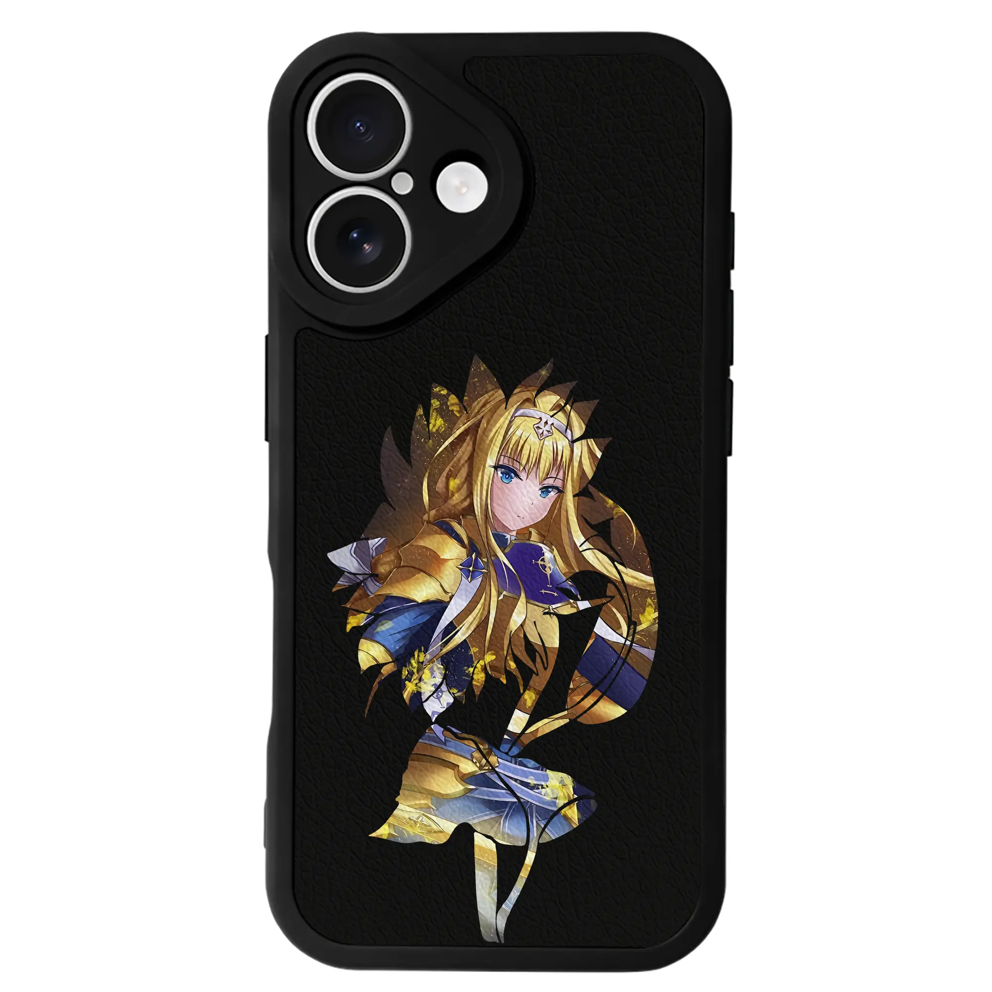 ソードアートオンライン グッズ アリス・ツーベルク - IPhone 16シリーズ対応 ・ シリコンスマホケース ・ レザー調 ・ 高精度フィット ・ 耐衝撃 ・ ワイヤレス充電対応 ・ 精密カット